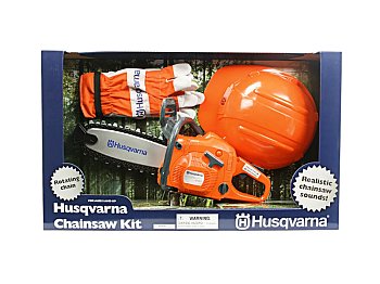 Motosega giocattolo Husqvarna con Kit sicurezza