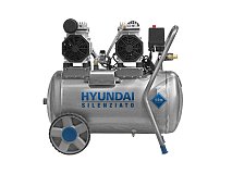 Hyundai Compressore elettrico silenziato Hyundai Oil Free 50Lt doppio motore 3Hp
