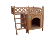Nobleza Cuccia in legno per cani Nobleza con terrazzo in legno naturale di abete