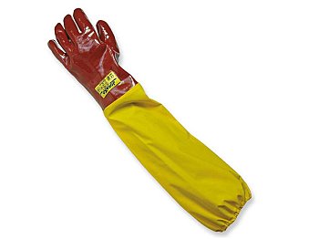 Guanti antiacido Jokaxo 35 Logica manica 35cm, colore rosso giallo taglie 9-10